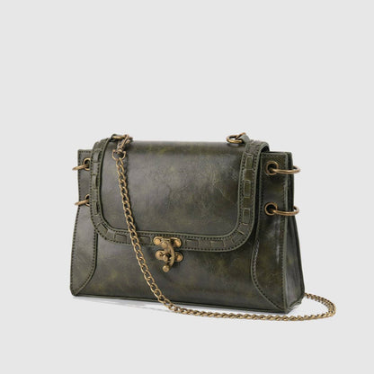 Buckle Leather Shoulder Bag