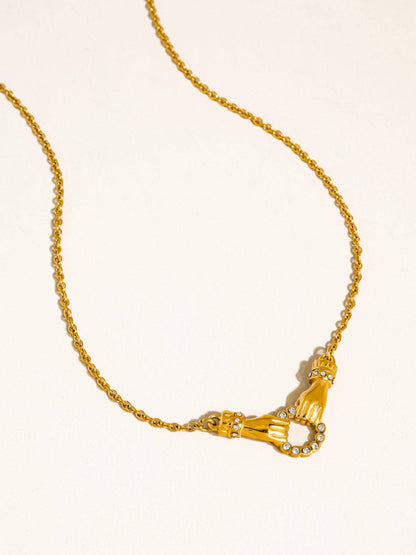Brissonne CZ Double Hand Necklace