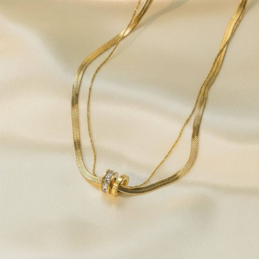 Geometric Circle Necklace