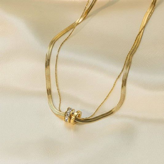 Geometric Circle Necklace