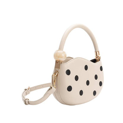 Jennie Cream Vegan Polka Dot Bag