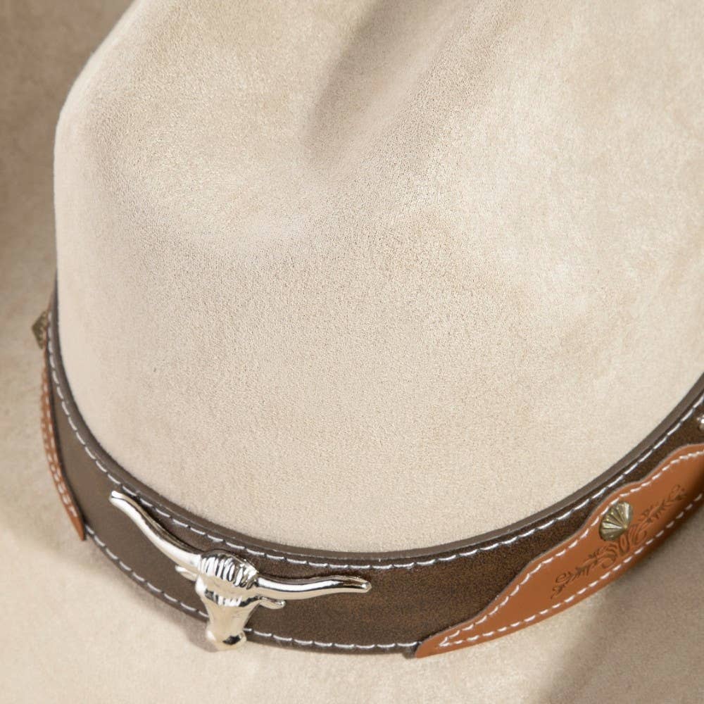 Longhorn Faux Cowboy Hat