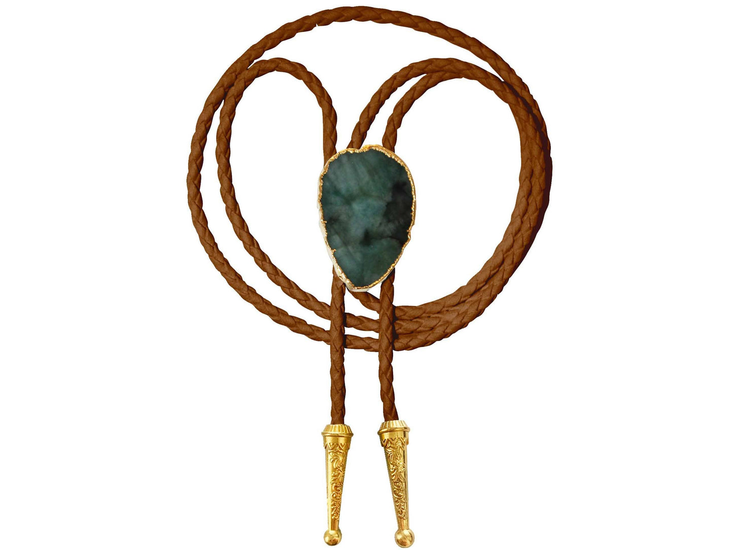 Emerald Gemstone Bolo Tie