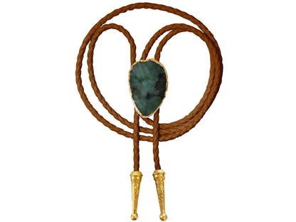 Emerald Gemstone Bolo Tie