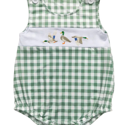 Checkered Duck Baby Onesie