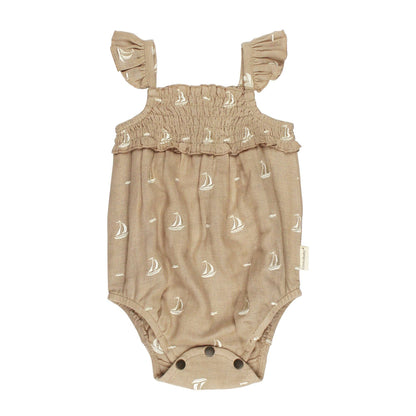Sailboat Muslin Sleeveless Bodysuit