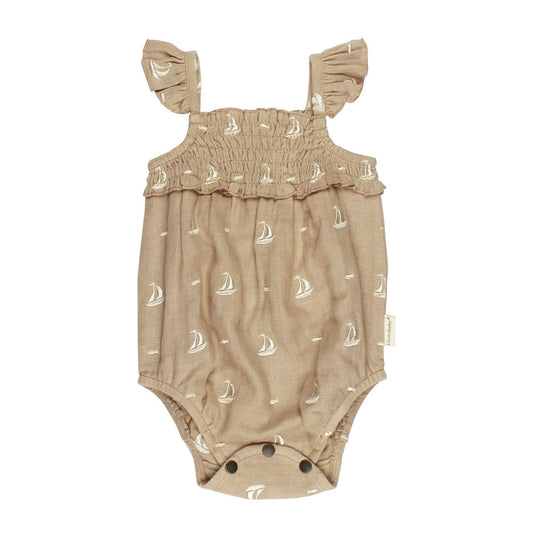 Sailboat Muslin Sleeveless Bodysuit