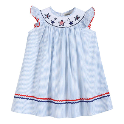 4th of July Stars Smocked Dress