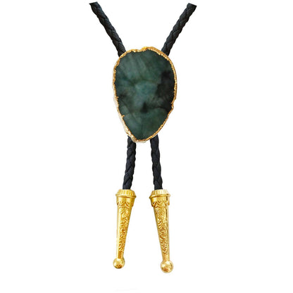 Emerald Gemstone Bolo Tie