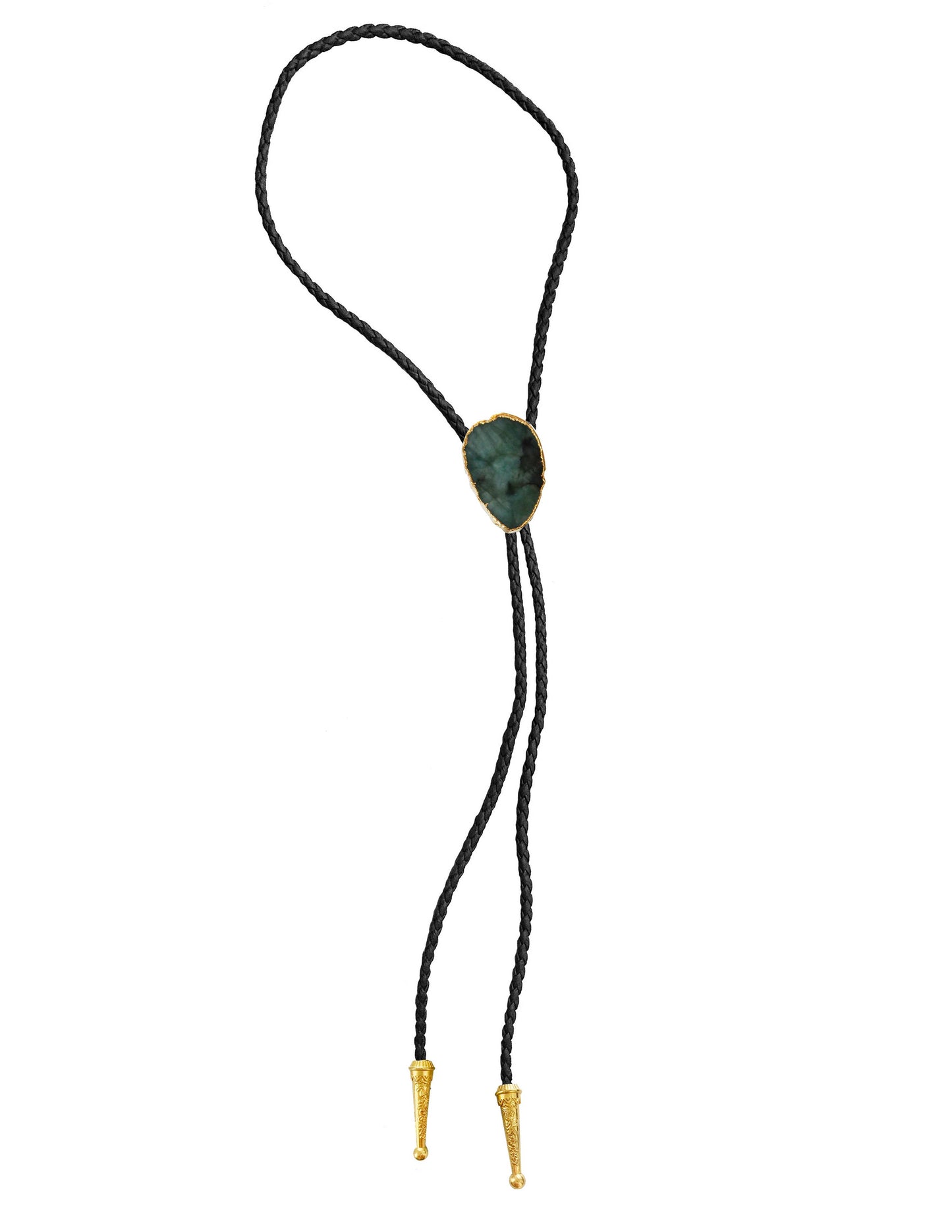 Emerald Gemstone Bolo Tie