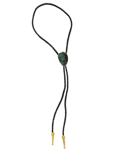 Emerald Gemstone Bolo Tie