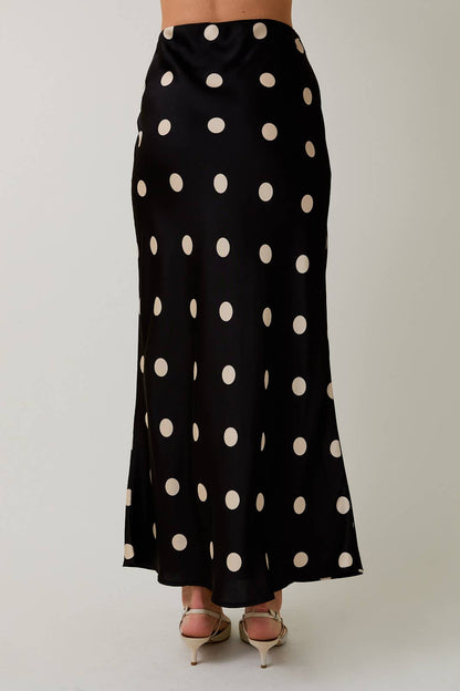 Lidia Dotted Midi Skirt