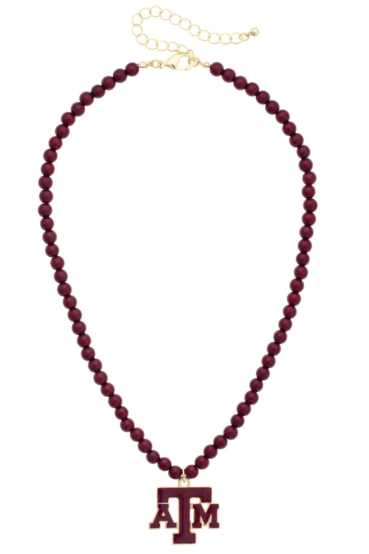 A&M Beaded Logo Necklace