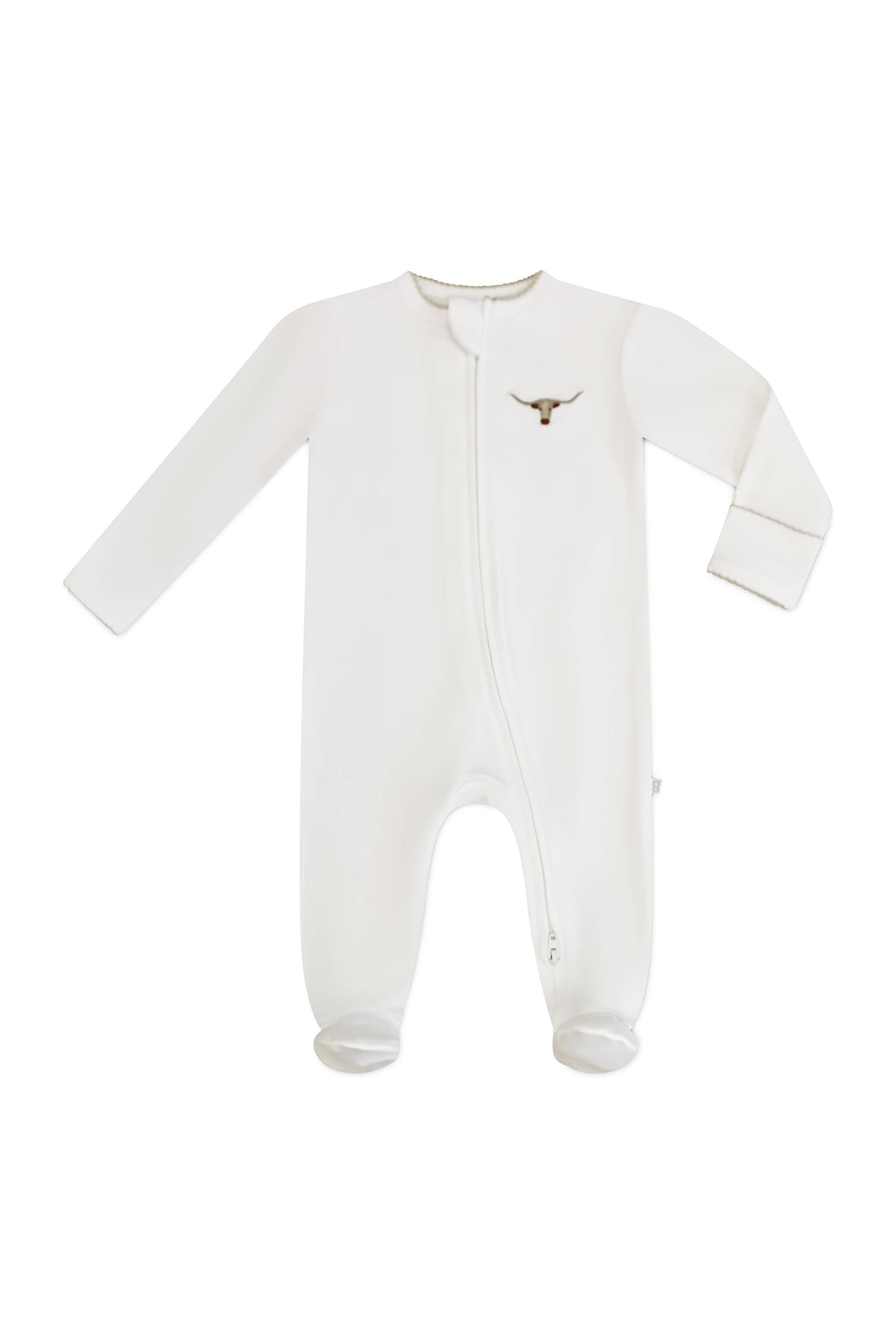 Longhorns Embroidered Zip Romper