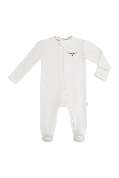 Longhorns Embroidered Zip Romper