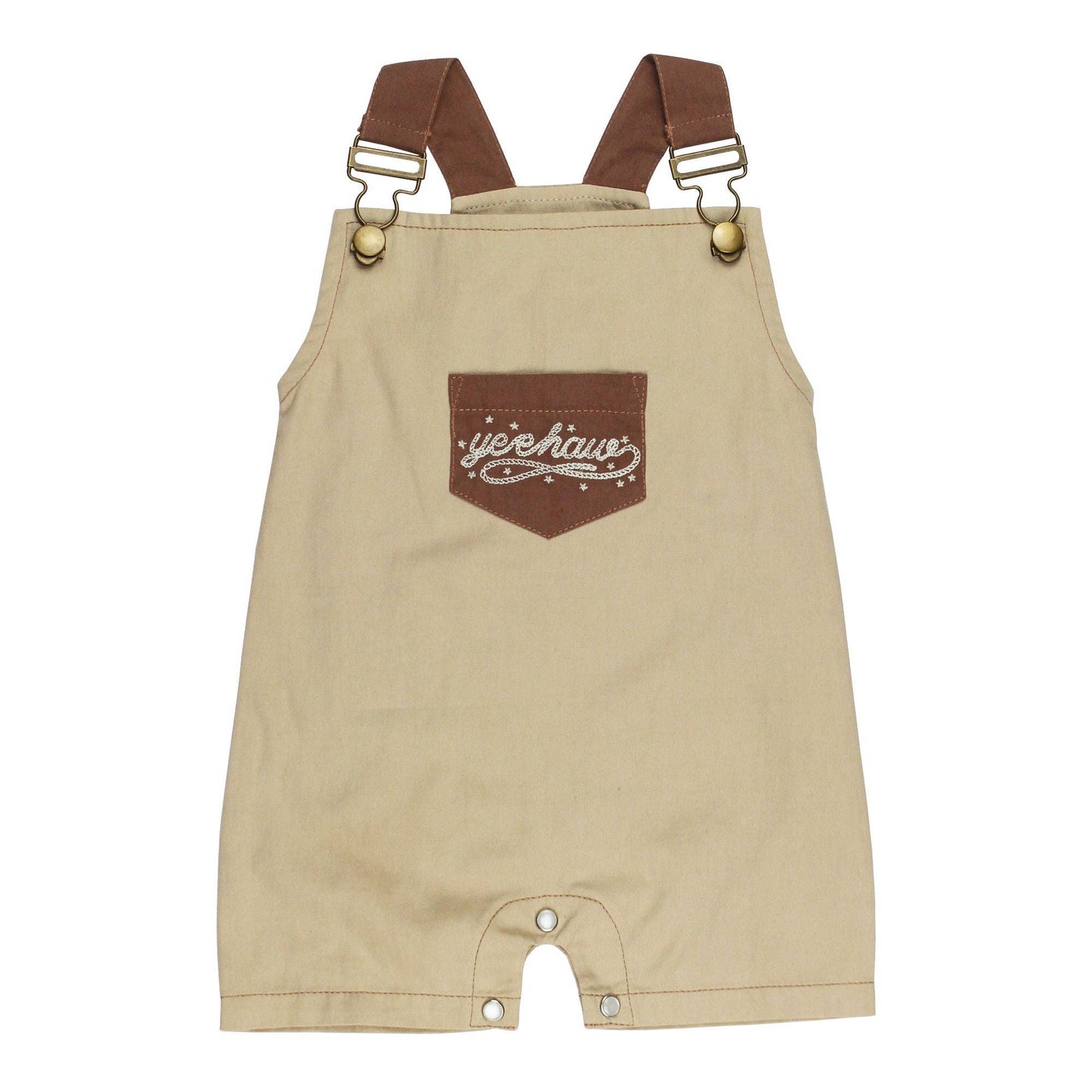 Oatmeal Organic Twill Sleeveless Overall