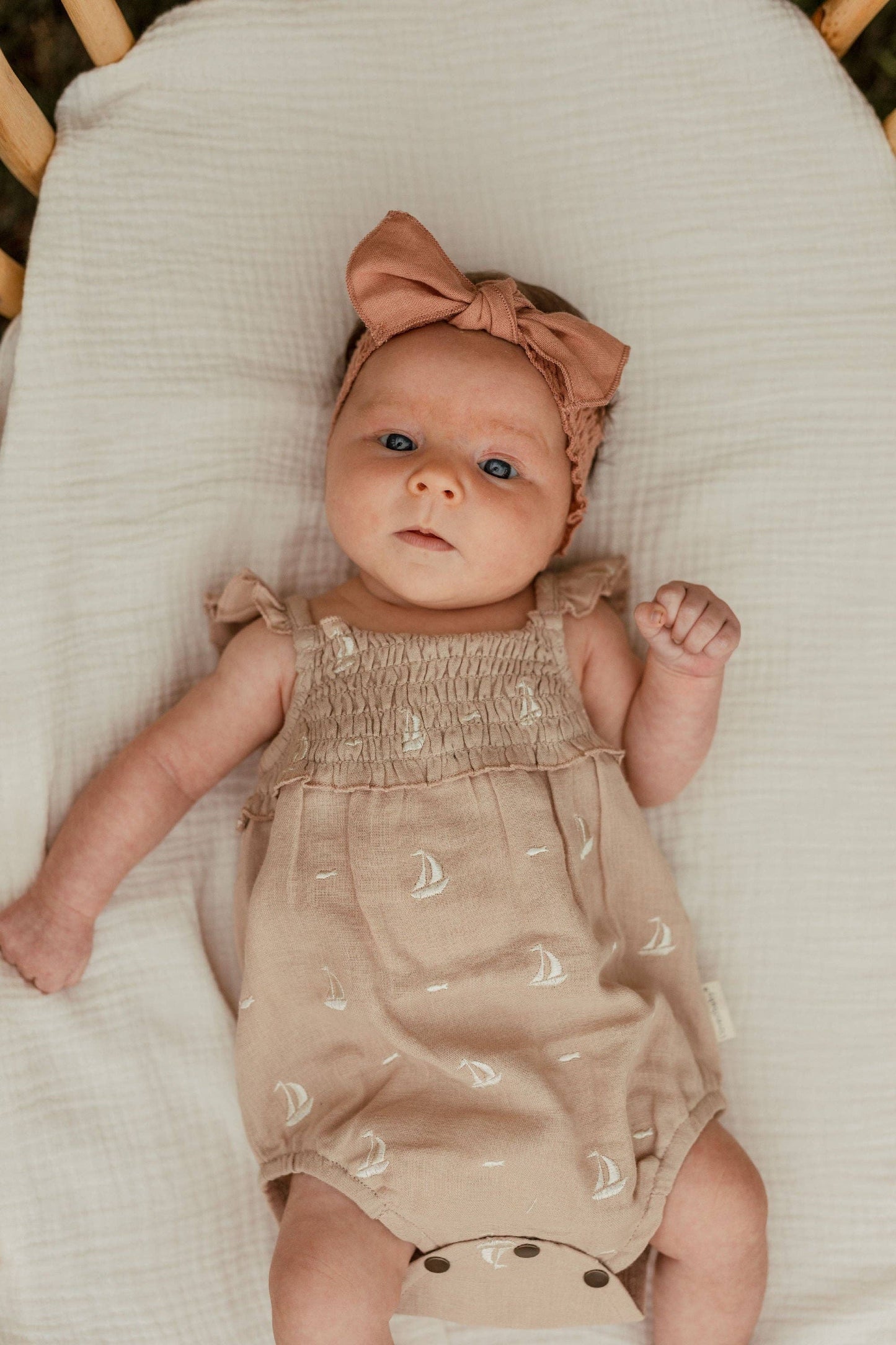 Sailboat Muslin Sleeveless Bodysuit