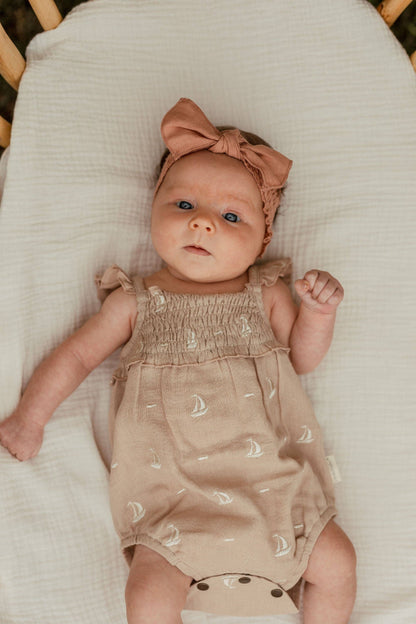 Sailboat Muslin Sleeveless Bodysuit