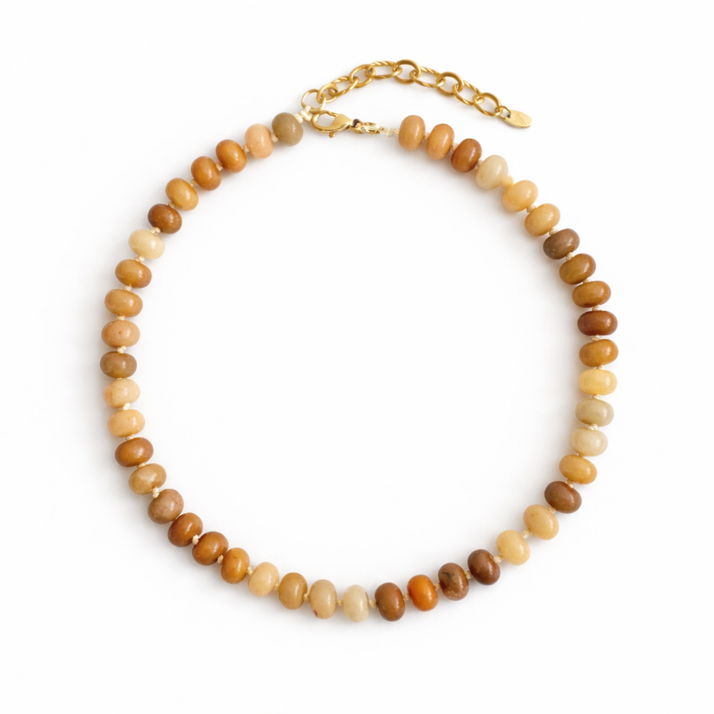 Amber Jade Bead Necklace