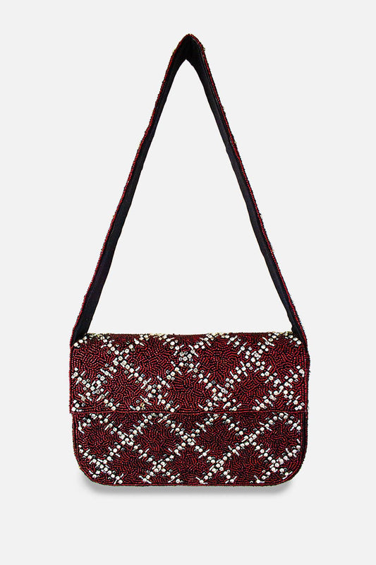 BURGUNDY SHOULDER BAG