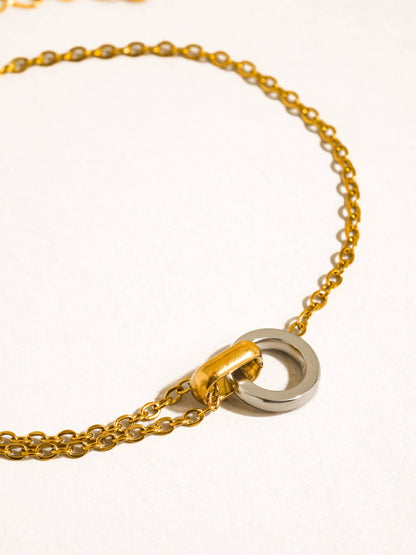 Lenora Two Tone Circle Bracelet