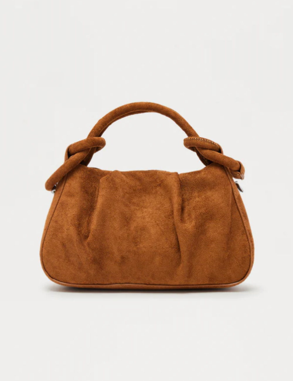 Faux Suede Knot Handbag