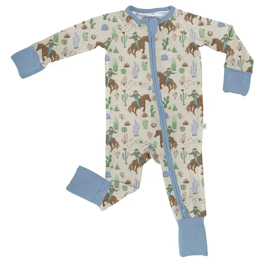 Saddle Up Cowboy Baby Convertible Zip Pjs
